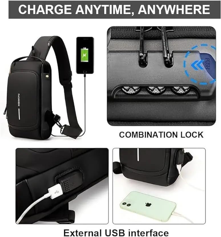 Swiftbags Multi-Compartment Anti-Theft Backpack with High Capacity & USB Charging Port 2