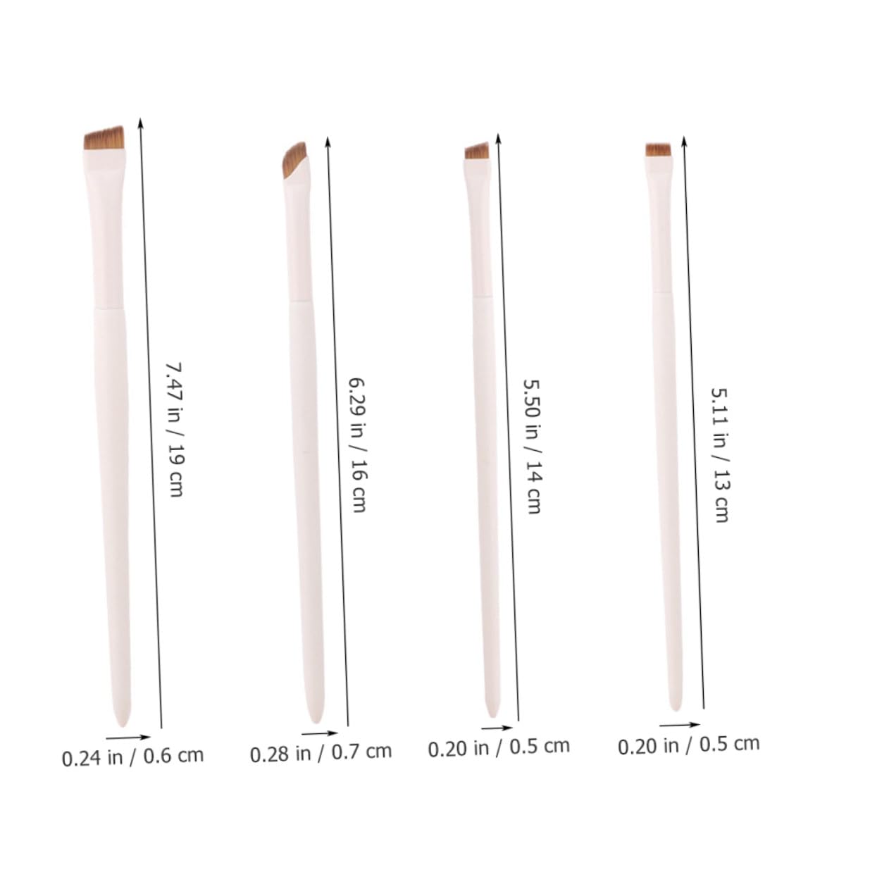 4 Pieces Eye Tool Brush Set Eyeliner Makeup Brush with Ultra-thin Angled Edge Eyeliner for Precise Eyeshadow Application Portable Cosmetic Tool for Women