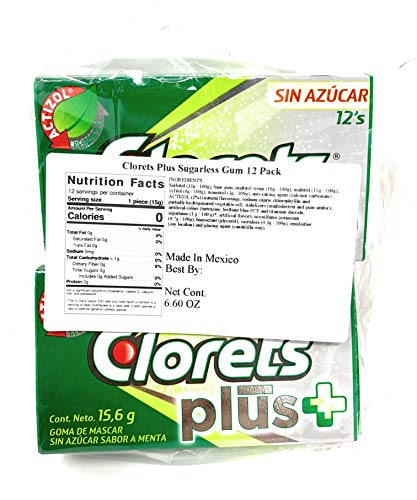 Clorets Plus Sugarless Gum 12pk–Mint Flavor (12 pieces of gum per pack) image 5
