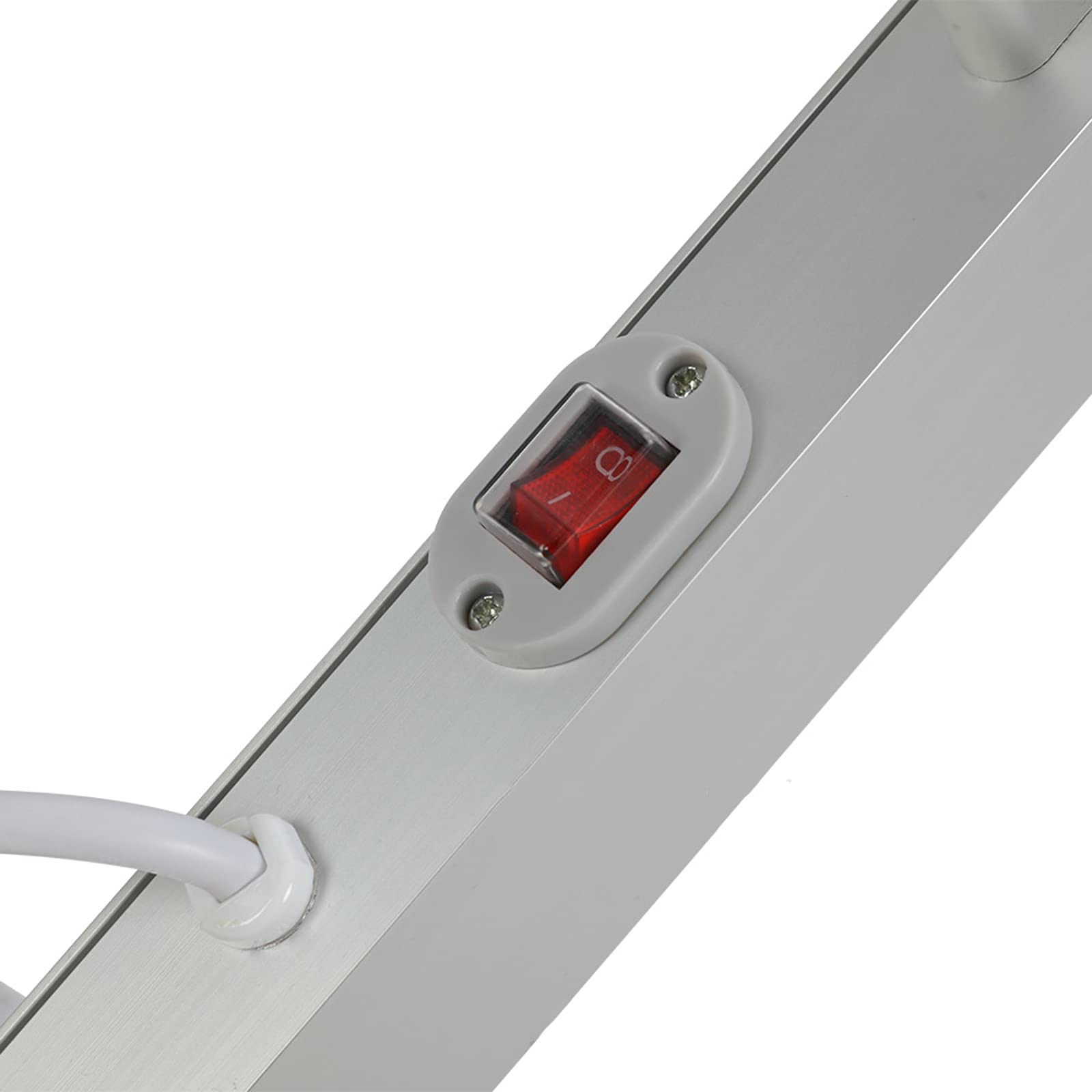 Radiador Toallero Eléctrica, Calentador De Toallas Plateado 2 En 1 Independiente Y Montado En La Pared, Rsecador De Toallas De Aleación De Aluminio De 6 Barras Y 100 W