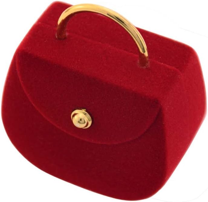 Osye Creative Handbag-Shaped Jewelry Gift Box Case for Rings, Earrings (Red)