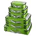 G4Free 3/6/7-teiliges Set Packing Cubes Koffer Organizer Set Faltbarer Kleidertaschen Kleidung Packwürfel Schuhe Packtaschen Reisegepäck für Urlaub Reisen (Grün, (1S+2M+2L+XL)-6PC)
