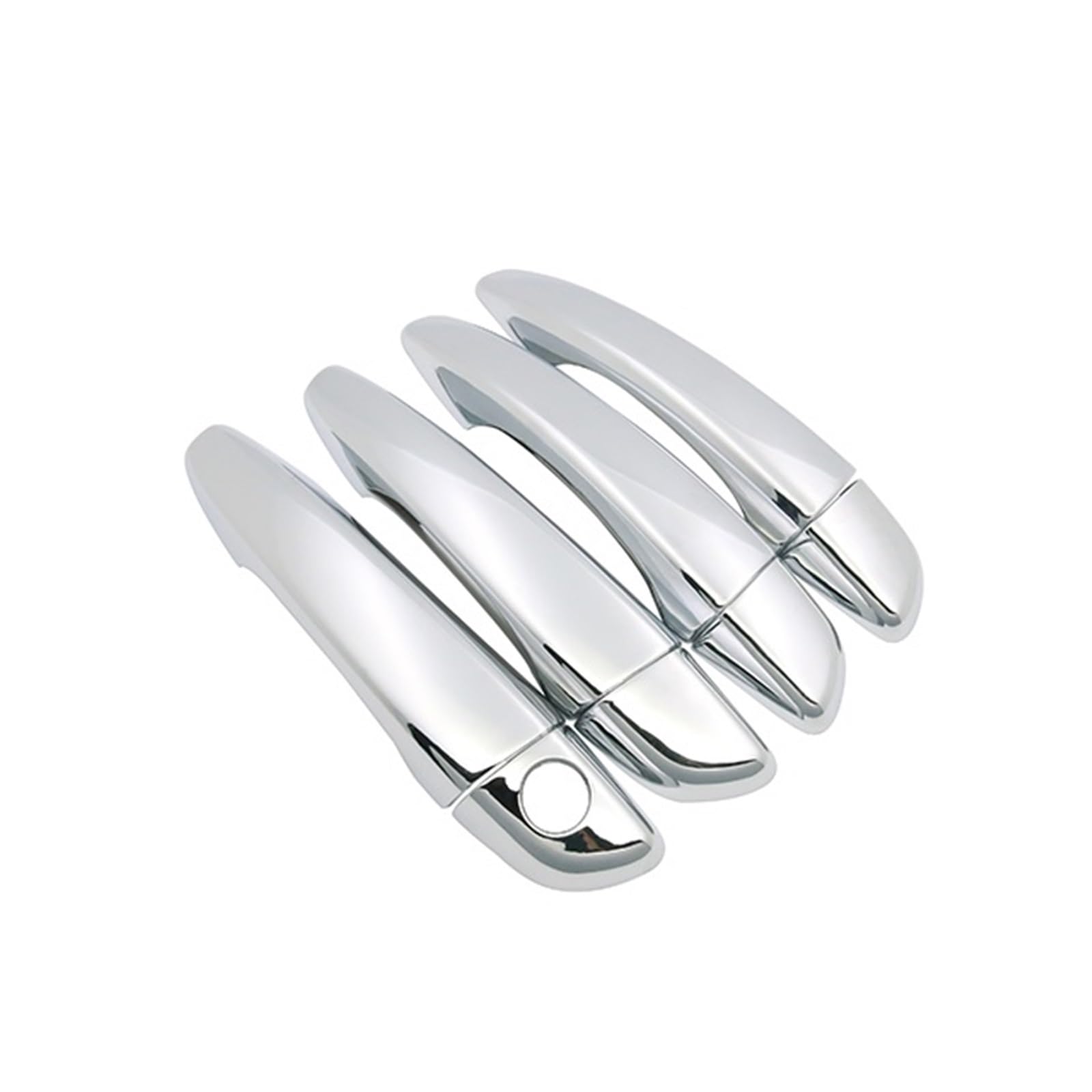 Drezzo Car Exterior Door Handle for Citroen C3 for Aircross 2017-2020 Chrome Car Door Handle Cover Stickers Cap(Handle 1 Keyhole)