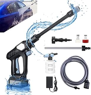 Electric Cordless High Pressure Cleaner Washer Portable 21V 4.0Ah Battery-Powered Power Washer MAX 45Bar 25000RPM Electric Cleaner 3-speed Mode Lightweight Friendly for Women and Senior Citizen