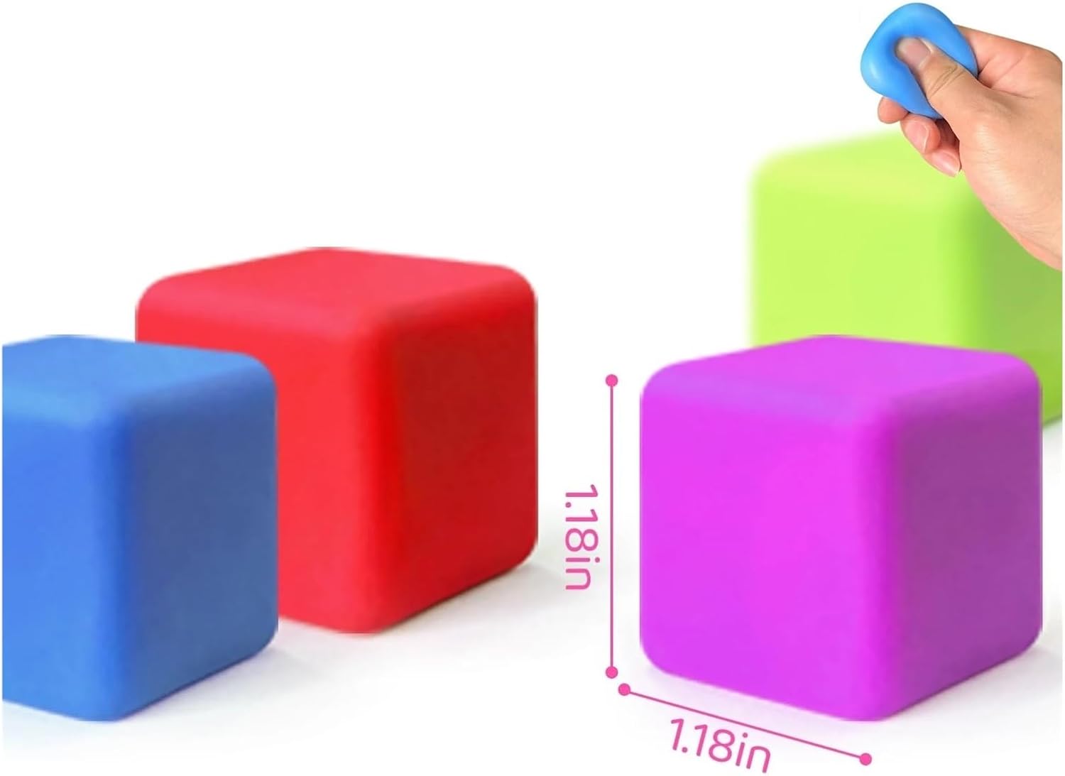 10-30Squishy Fidget Toys , Dough Stress Cube for Anxiety Relief, Pull Stretch Sensory Squeeze(30 PCS)