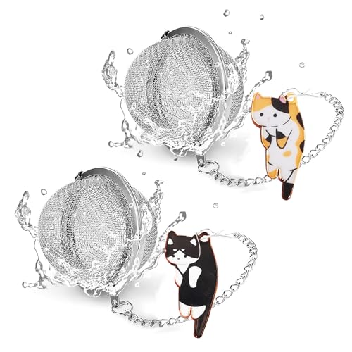 PUSCOBSY Gold-Plated Cat Tea Infuser Set