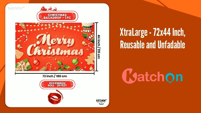 KatchOn, XtraLarge, Erry Christas Banner - 72x44 Inch | Erry