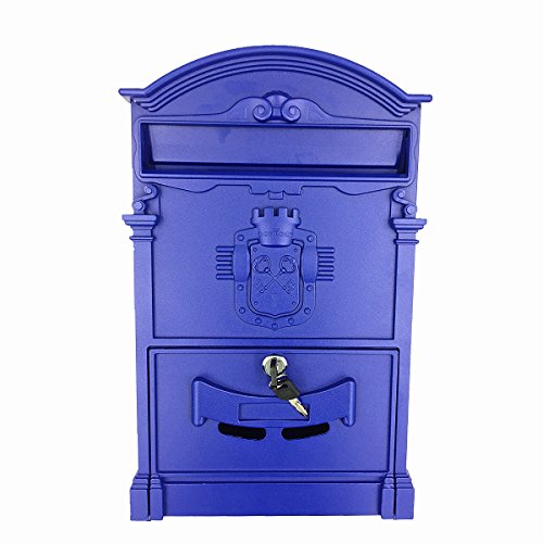 Yahead Outdoor Mailbox Retro Vintage European Aluminum Wall Mounted Mail Box Post Box Secure Letterbox Outside Mailboxe #TOP1