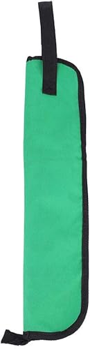 Soporte para baquetas de batería, 5 colores de tela Oxford duradera, bolsa de transporte, accesorio para instrumentos (verde), correa
