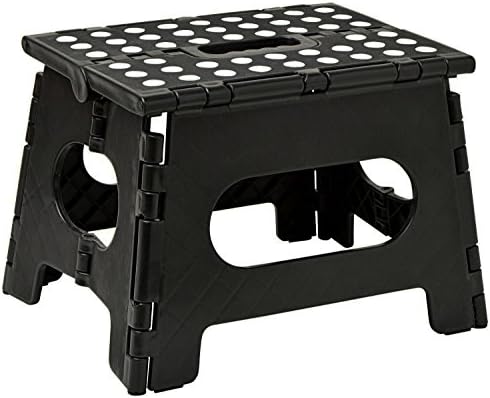 Folding Step Stool - The Lightweight Step Stool is Sturdy Enough to Support Adults and Safe Enough for Kids. Opens Easy with One Flip. Great for Kitchen, Bathroom, Bedroom, Kids or Adults.
