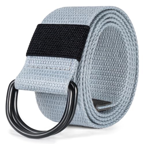 Image of maikun Mens Womens Canvas Belt, D-ring Buckle Cloth Fabric Belt for Men