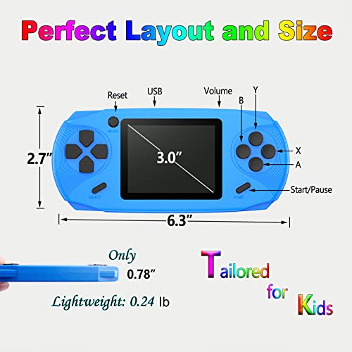 Beijue LD10X 16 Bit Handheld Games For Kids Adults 3.0'' Large Screen Preloaded 100 Hd Classic Retro Video Games Usb Rechargeable Seniors Electronic Game Player Birthday Xmas Present  thumb #5