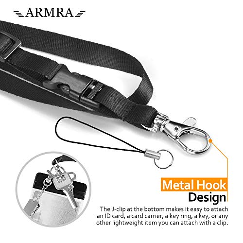 Heavy Duty Phone Lanyard Neck Strap Updated Strengthen Hook Quick Release Design Easy to Wear Adjustable Length for Cellphone Case ID Card Badge Holder - Thumbnail 5