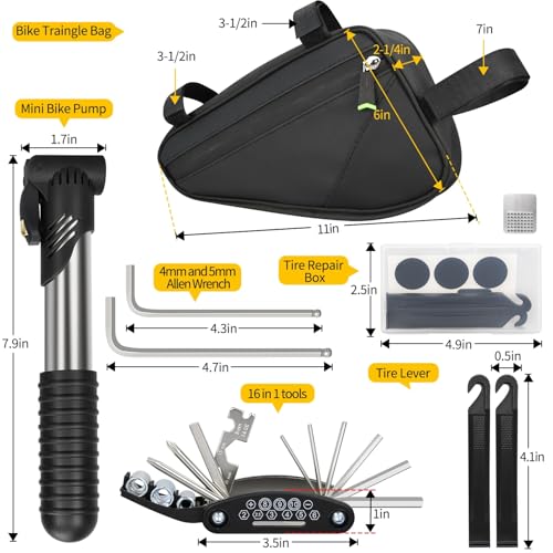 image for PXZBLG Bike Repair Kit, Bike Bicycle Frame Storage Bag, Waterproof Bik