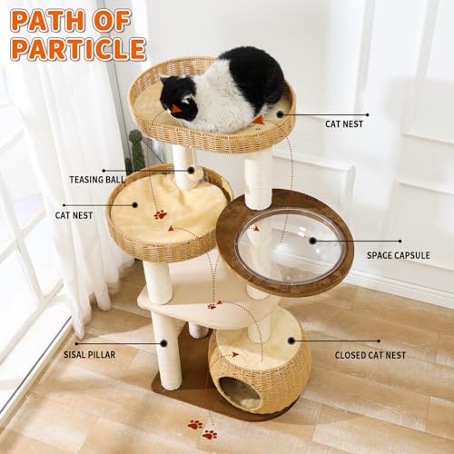 Árbol moderno para gatos grandes de 3 niveles miniatura 2
