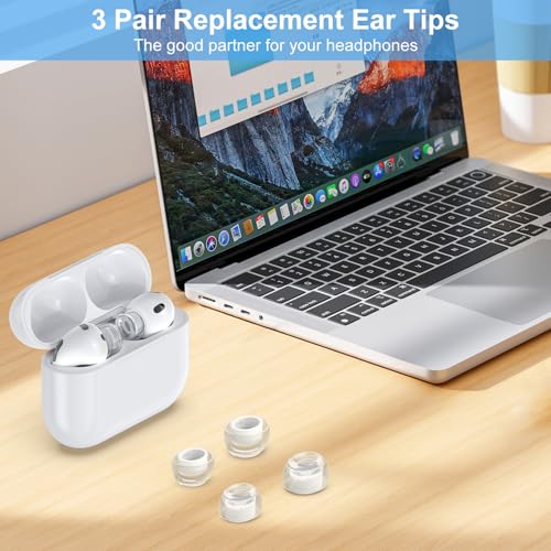 Image of Replacement Ear Tips Compatible with AirPods Pro 3 (2025), Superior Comfort, Enhanced Noise Cancellation, Secure Fit, Better Sound, Highly Durable (S /M /L, Clear)