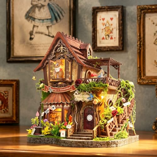 Image of Dreamy Cottage 3D Wooden Puzzle,Miniature House with Moving Rabbit