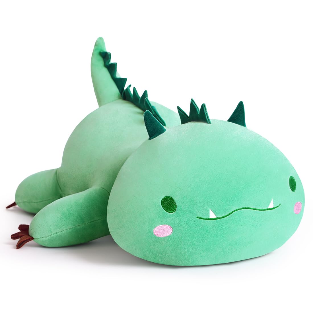 SNOWOLF Cute Dinosaur Plush Pillow Soft Dino Stuffed Animal Kawaii Plushie Toy Hugging Pillow Great Gift for Kids and Adult, 12",Green