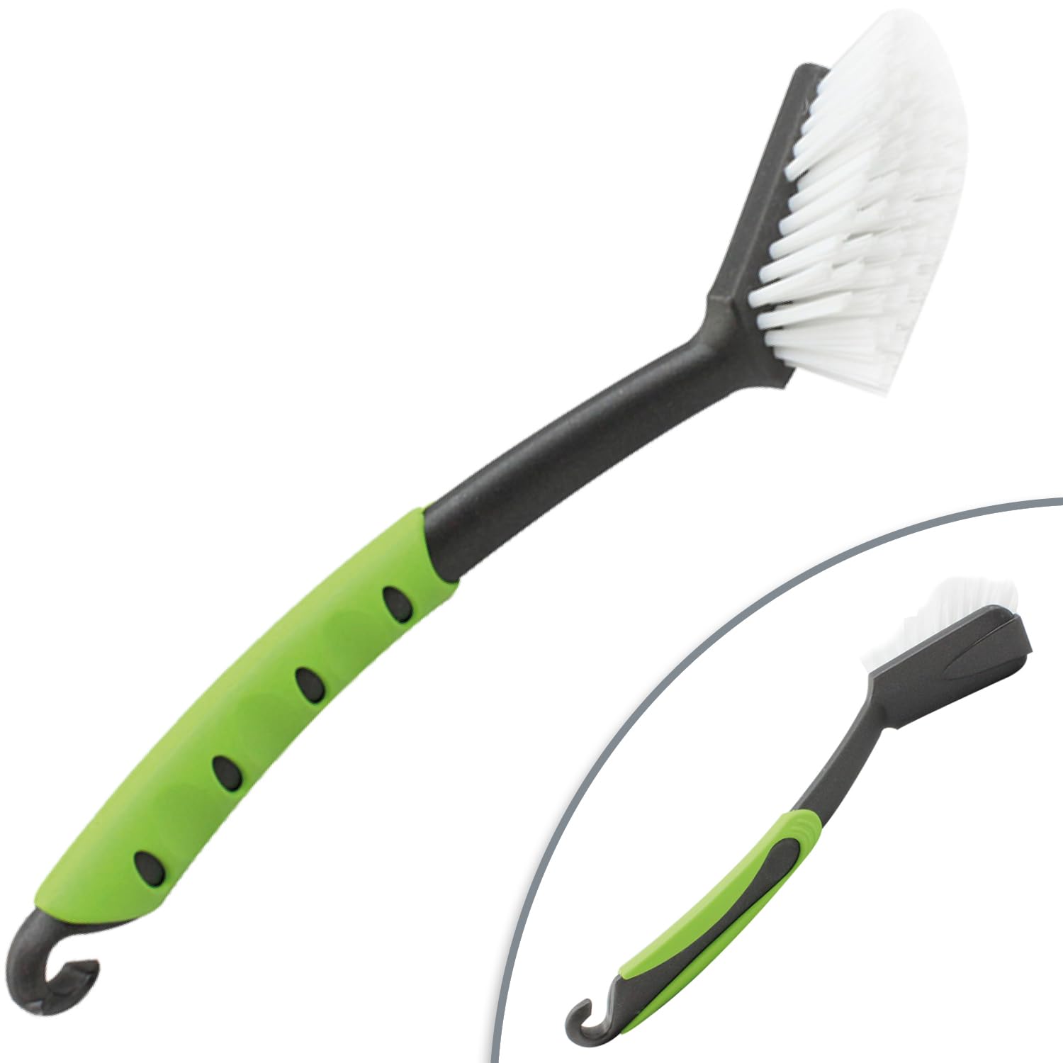 Cepillos de cocina resistentes nailon 29 cm 4 unidades verde/blanco