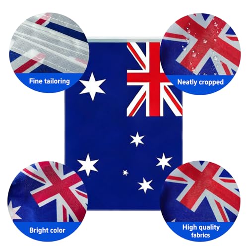 Image of AhfuLife 33 Ft Australia String Flags Banner for World Cup Decorations 2026, 30 Pcs Small Australian Bunting String Flags, Double Sided for National Day Garden Sports Party Decor (5.5x8.3 Inch)