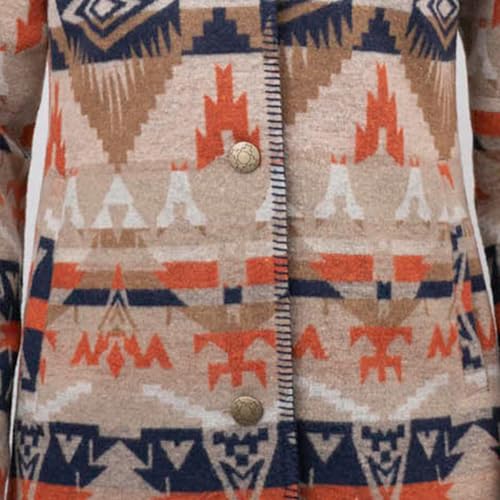 Outback Trading Company Women's Moree 29663 Warm Wool Like Casual Western Fashion Taffeta Lined Buttoned Jacket with Pockets4