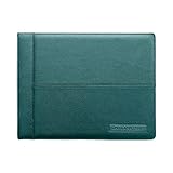 Leather 7 Ring Business Checkbook Binder 2 Inch Wide - 3 on a Page - 600 Checks Capacity Portfolio f