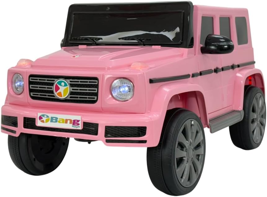Bang Toys – Carrinho Elétrico Infantil Nitro SX 12V – Licenciado, com Luzes de LED, Sons, Entrada USB/MP3, Bluetooth, Portas que Abrem e Controle Remoto – Suporta até 30kg – Cor Rosa