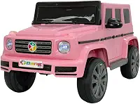 Bang Toys - Carrinho Elétrico Infantil Nitro SX 12V - Licenciado, com Luzes de LED, Sons, Entrada USB/MP3, Bluetooth, Portas que Abrem e Controle Remoto - Suporta até 30kg - Cor Rosa