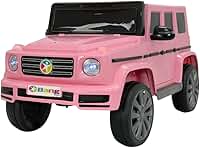 Bang Toys - Carrinho Elétrico Infantil Nitro SX 12V - Licenciado, com Luzes de LED, Sons, Entrada USB/MP3, Bluetooth, Portas que Abrem e Controle Remoto - Suporta até 30kg - Cor Rosa