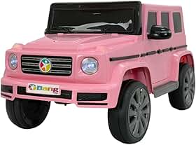 Bang Toys - Carrinho Elétrico Infantil Nitro SX 12V - Licenciado, com Luzes de LED, Sons, Entrada USB/MP3, Bluetooth, Portas que Abrem e Controle Remoto - Suporta até 30kg - Cor Rosa