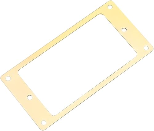 Miniatura 6 de 2 piezas de metal plana Humbucker cubierta guitarra Pickup marco anillo de montaje (dorado)