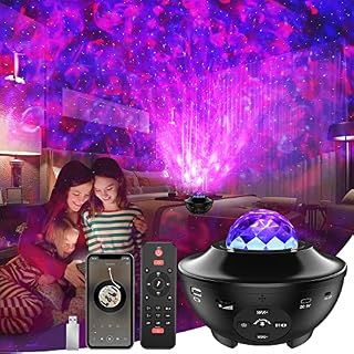 Galaxy Projector, Star Projector with Bluetooth Music Speaker, Night Light Projector for Kids Gift, Galaxy Projector Light for Bedroom Decor, Game Rooms, Home Theatre
