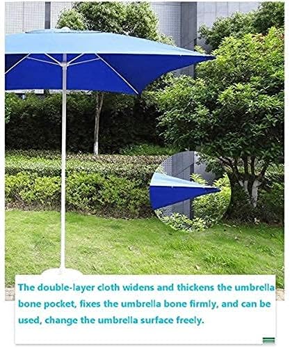 Patio Umbrella Sun Parasol Umbrella Garden Parasols 2M/6.6' Outdoor Patio Square Garden Table Umbrella, for Outdoor Yard, Beach Commercial Event Market, Swimming Pool Sid(Blue-A)