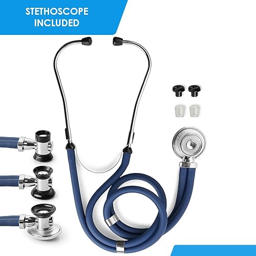 Miniatura 5 de Primacare DS-9181-BL Professional Aneroid Sphygmomanometer and Sprague Rappaport Stethoscope, Manual Blood Pressure Kit with Cuff and Carrying Case,