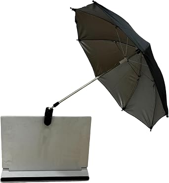 Laptop Sun Shade 360-degree Rotation Laptop Sun Umbrella Foldable Monitor Sun Shade for Working Outside