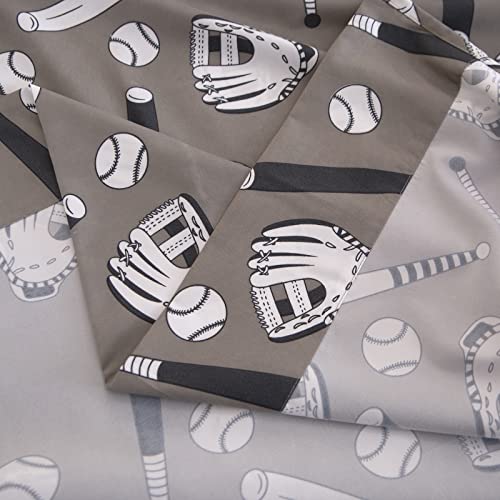 Sdy 4Pcs Baseball Bedding Sheets Full Size,Sport Print Sheet Set Full,Included 1 Fitted Sheet With 14'' Deep Pocket + 1 Top Flat Sheet + 2 Pillowcases For Kids, Toddler, Boys And Girls #TOP4