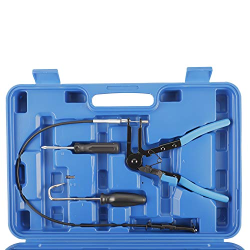 Kuntec 9Pcs Wire Long Reach Hose Clamp Pliers Set Fuel Oil Water Hose Auto Tools #TOP6