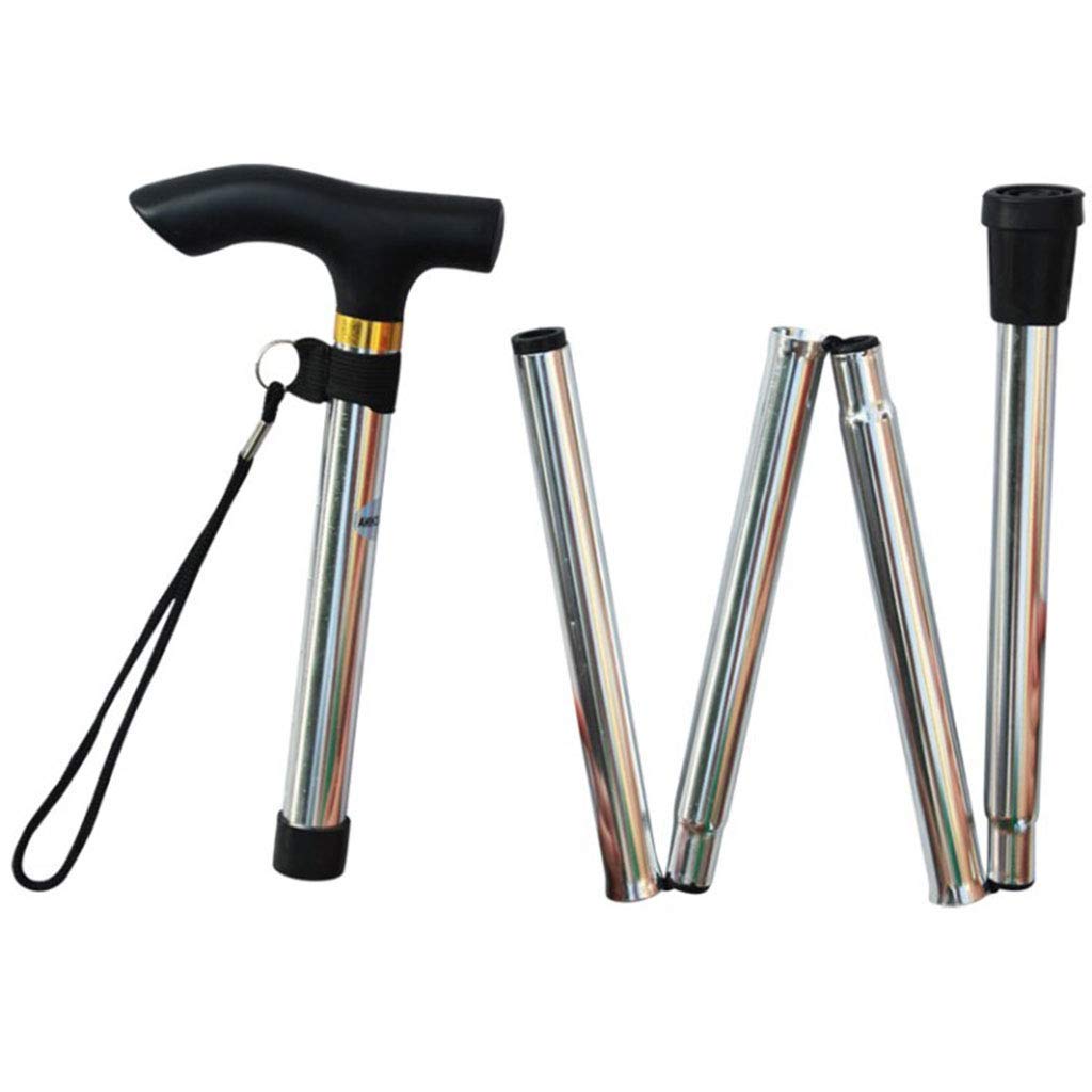 MObyat Andador para Ancianos,Bastón Plegable Ajustable, para Caminar para Hombres y Mujeres, bastón portátil para equilibrar la Movilidad, Plegable y Ligero, con Funda de Transporte