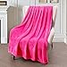 Exclusivo Mezcla Extra Large Fleece Throw Blanket for Couch, Sofa, 300GSM Super Soft and Warm Blankets, Hot Pink Throw All Season Use, Cozy, Plush, Lightweight, 50x70 Inches