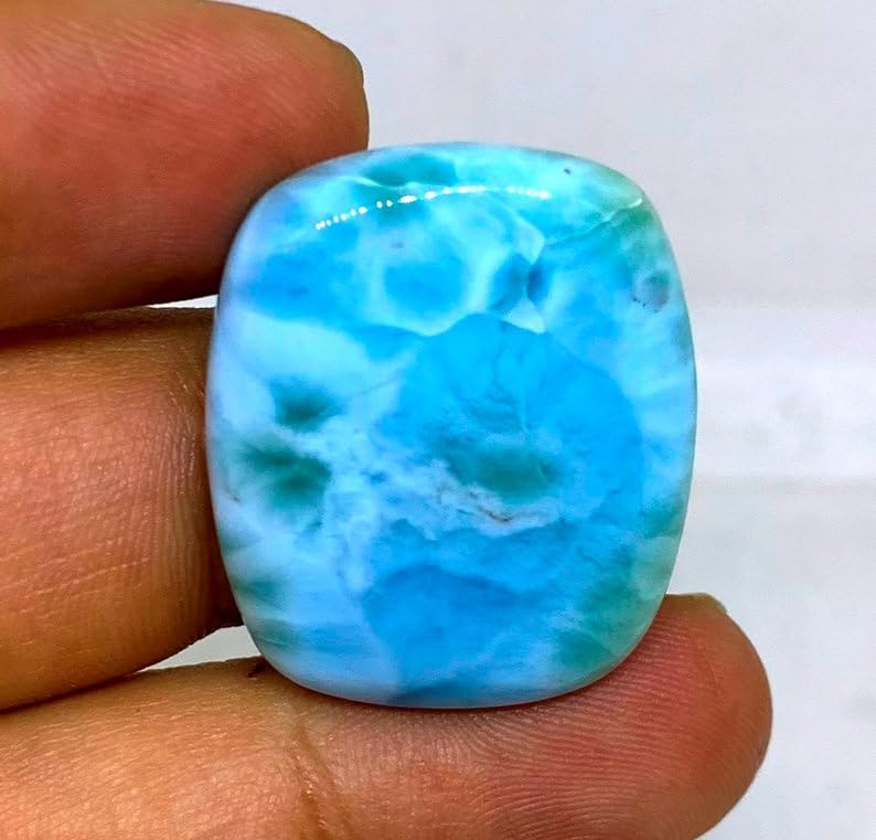 Larimar cabochon rectangulaire pierre naturelle pour fabrication bague