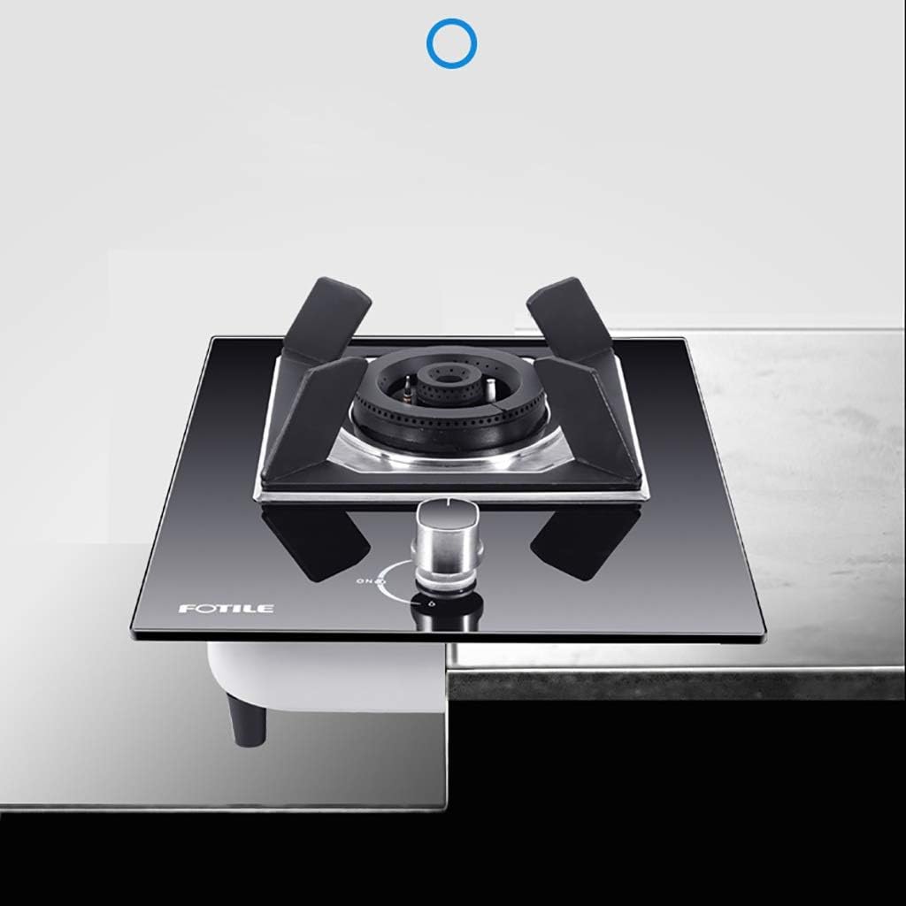Upgrade Gas Stove Built-in Gas Stove/Table-Top Cooking 4.5KW High Temperature Resistant Tempered Glass Panel Single Burner [Energy Class A] (Color : LPG) (Ng)