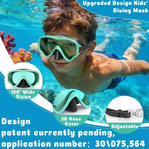 COOLOO 2 Packs Kids Goggles with Nose Cover, Gafas de Natación para Niños 4-16 miniatura 2