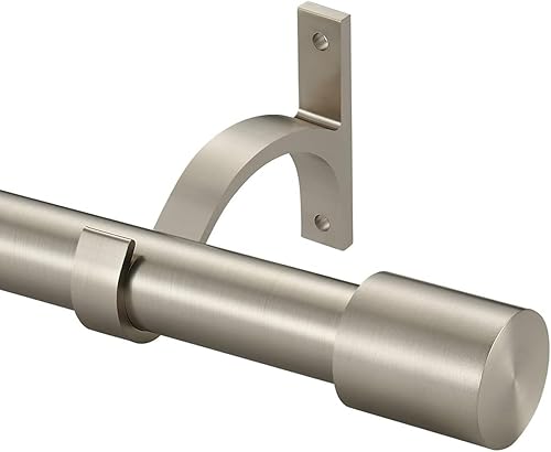 Miniatura 2 de Barra de cortina para ventana de 28 a 121 pulgadas, barras de cortina negras mate con remates de tapa, barras de cortina ajustables de 1 pulgada,