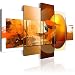 Canvas Prints Art Modern 5 Pieces Wall Picture Abstract Sphere Pros and Cons Painting Orange Artwork Framed Home Decoration Bedroom Living Room (CL14, Small W40" x H20")