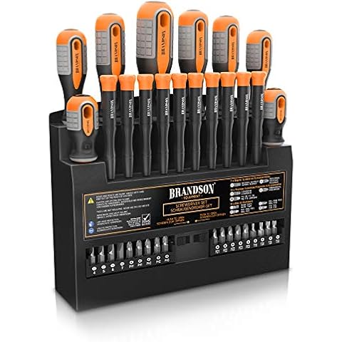 Brandson - Schraubendreher Set 36 teilig - Chrom Vanadium - magnetisch - 18 Bits mit Bithalter Cover