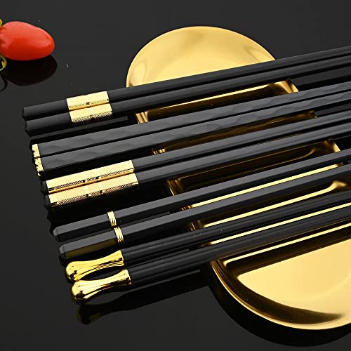 Palillos chinos de aleación CHFYIJYHM elegantes duraderos y reutilizables diseño arcoíris para mesa 2