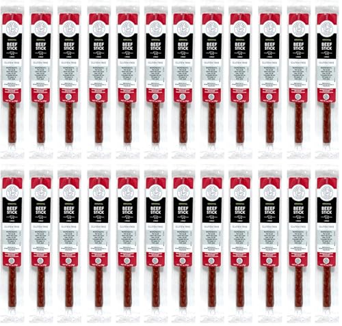 Good Fod Foods Original Meat Sticks – Low FODMAP Snacks for a Healthy Gut, Zero Sugar Jerky Sticks, Keto Friendly, Gluten-Free Beef Sticks 1 Ounce (24 Pack)