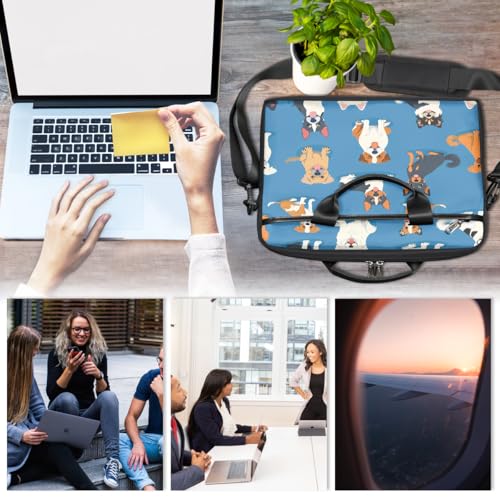 Bolsa para portátil 15 pulgadas con patrón de perro miniatura 6
