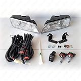 LEDIN 2006 2007 Honda Accord Sedan 4DR JDM Style Front Bumper Clear Fog Light Assembly w/Switch w/Bulbs