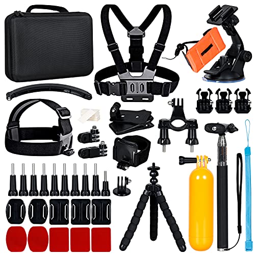 JULUCLKJ 50-in-1 Action-Kamera Zubehör Kit, Kompatibel mit GoPro Max GoPro Hero 9 8 7 GoPro Fusion, AKASO, INSTA360 ONE…